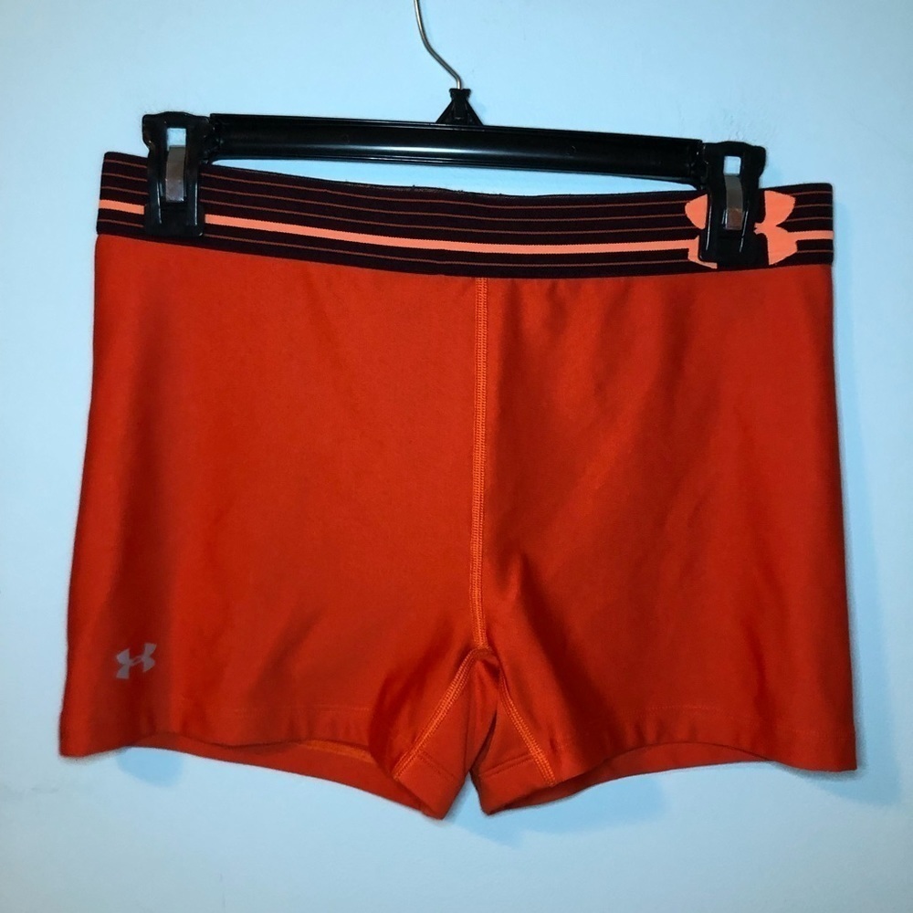 Under Armour Bright Orange Biker Shorts Size Medium